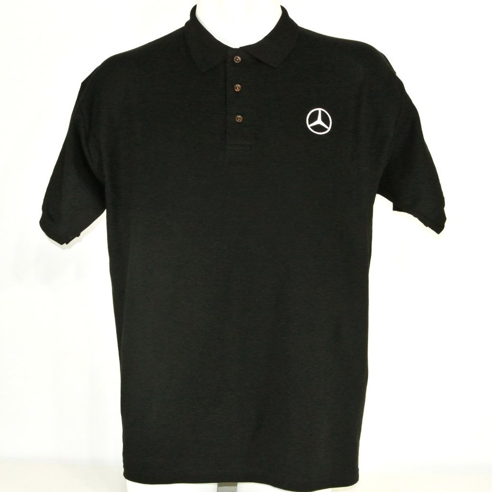 MERCEDES Car Dealership Employee Uniform Polo Shirt Black NEW Size XL